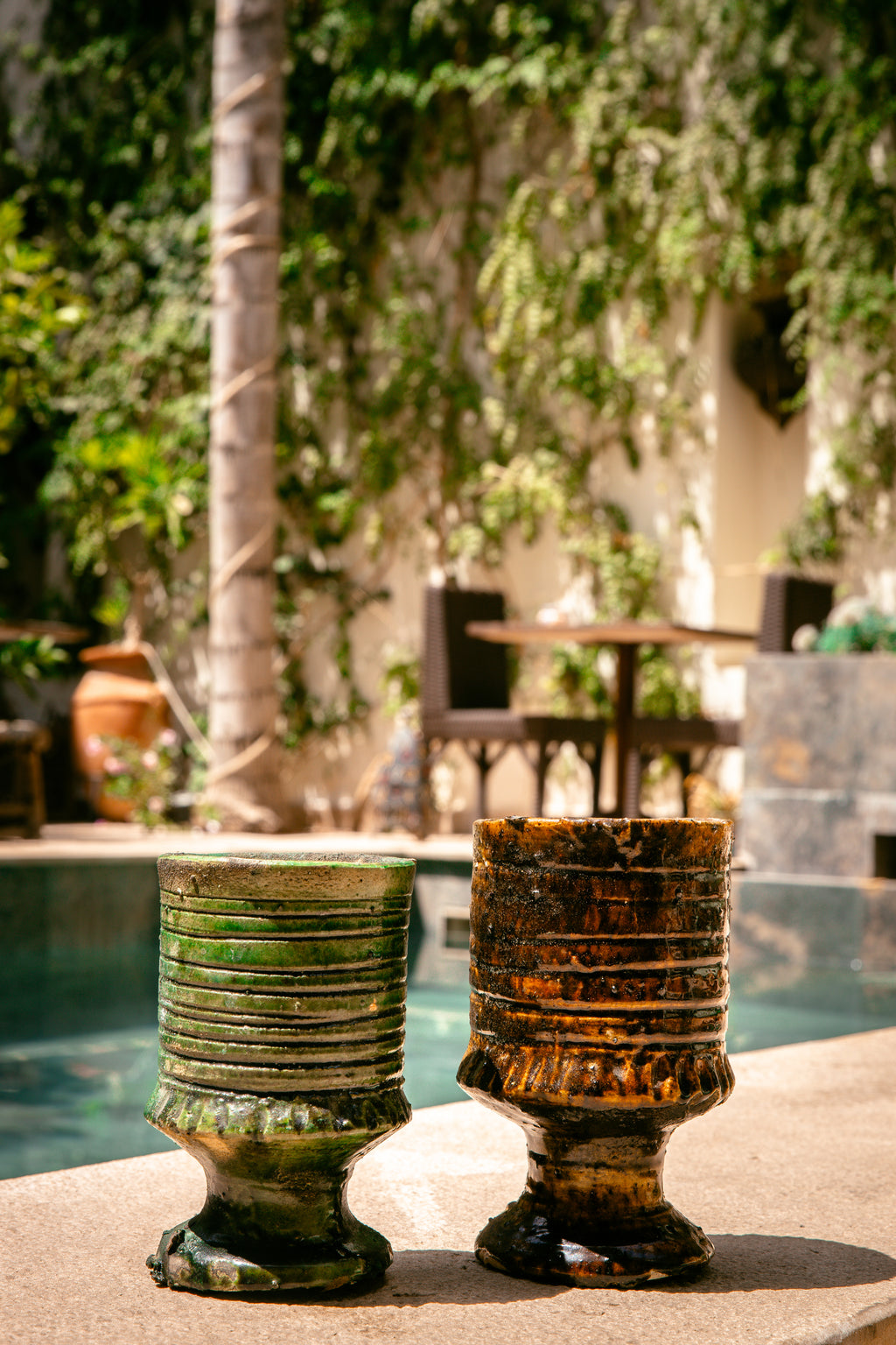 Tamegroute Chalice :Emerald Sunrise