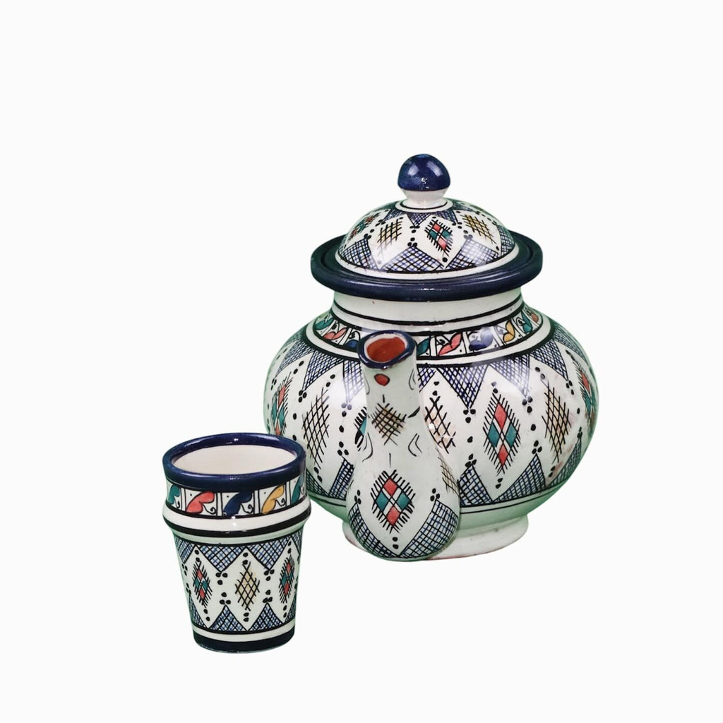 Moroccan Safi Ceramic Tea Set