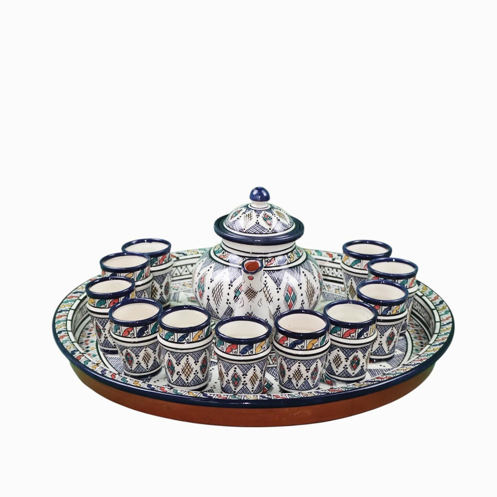 Moroccan Safi Ceramic Tea Set