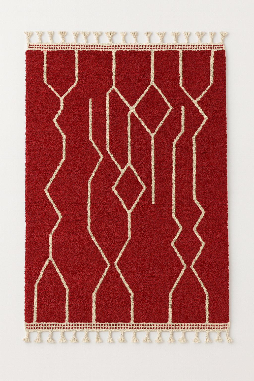 Atlas Red Diamond Rug