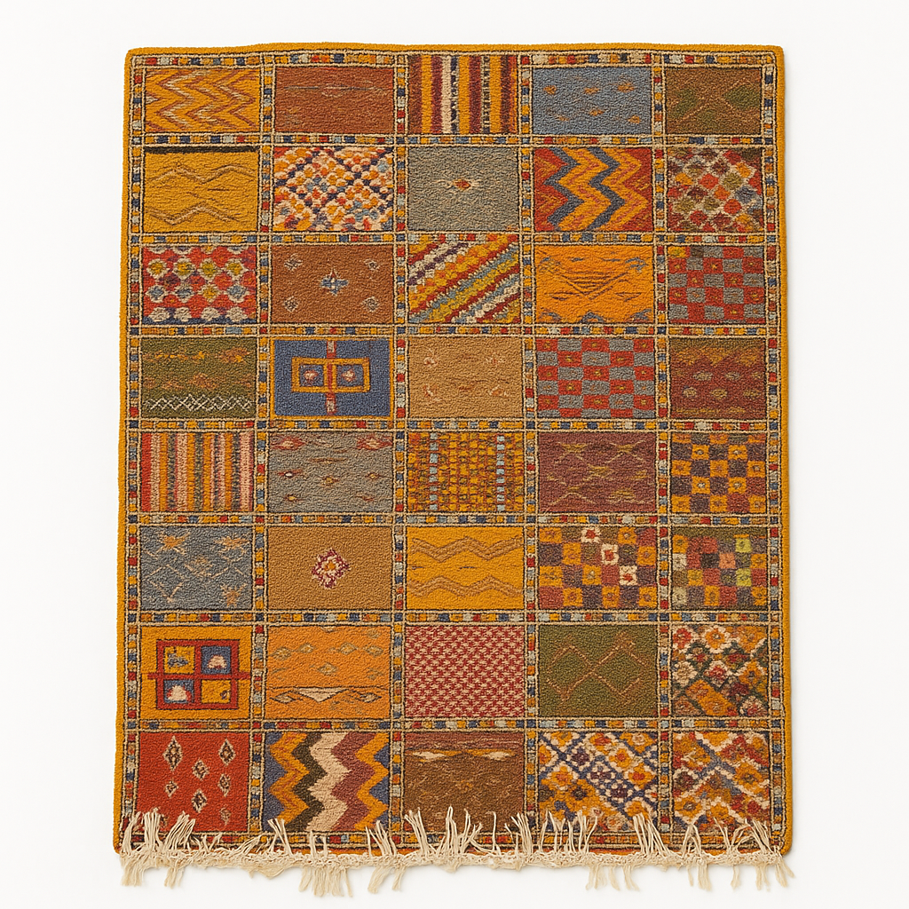 Amazigh Patchwork Rug – Colors of the Atlas