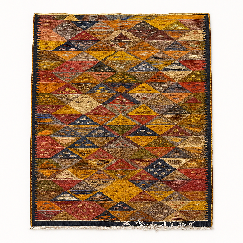 Atlas Diamonds Kilim Rug – Bohemian Mosaic