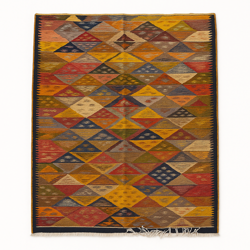 Atlas Diamonds Kilim Rug – Bohemian Mosaic