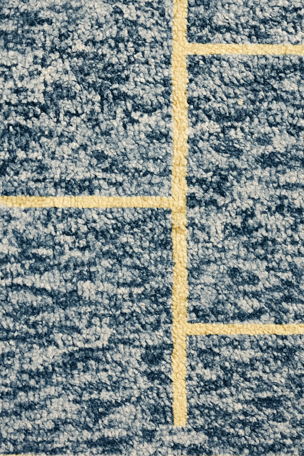 Modern Beni Mrirt Rug – Handwoven Wool with Indigo Grid Pattern