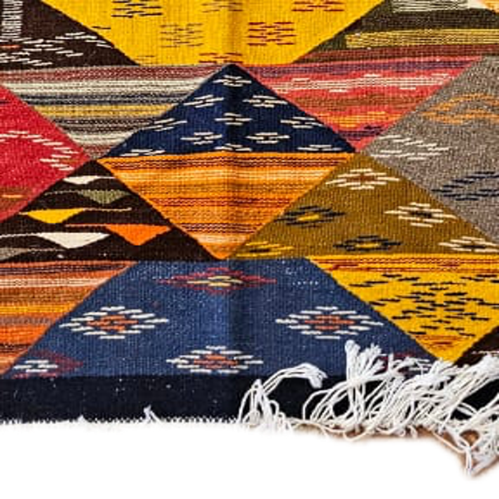 Atlas Diamonds Kilim Rug – Bohemian Mosaic